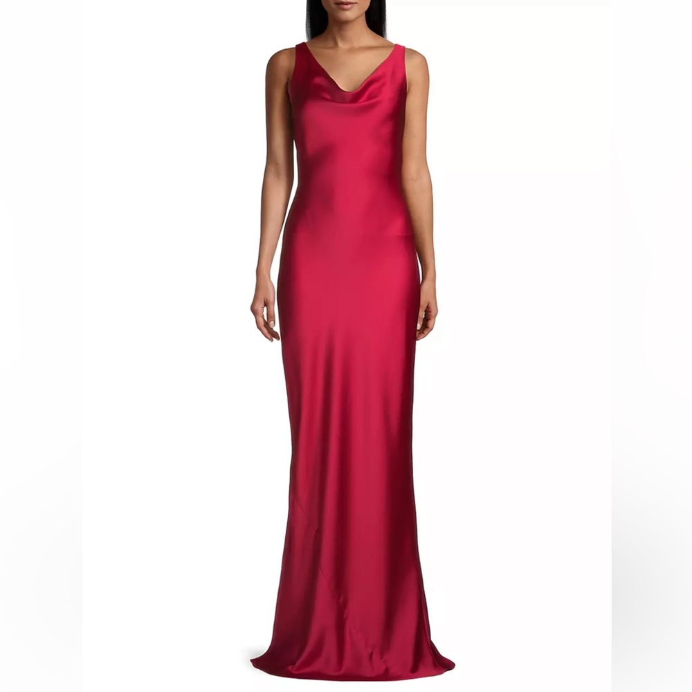 NORMA KAMALI *Maria Satin Gown* - RED - SIZE S